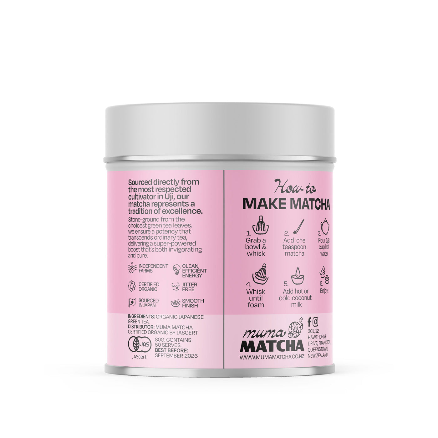 Organic Japanese Ceremonial "A" Grade Matcha Powder - 80g